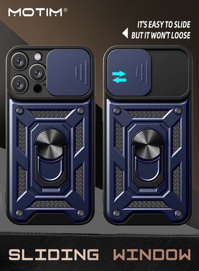 Motim iPhone 15 Pro Max Case, Armor Cover with Slide Camera Cover, Phone Case Cover for iPhone 15 Pro Max with Magnetic Car Mount Holder, Top Grade Heavy Duty Protective Kickstand  - Image 2