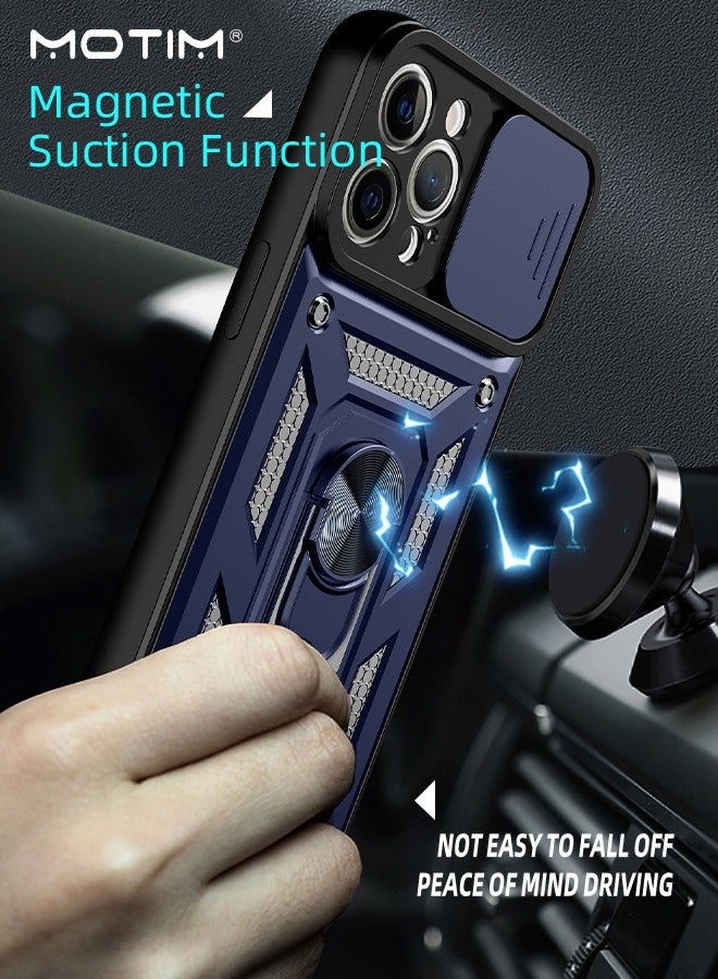 Motim iPhone 15 Pro Max Case, Armor Cover with Slide Camera Cover, Phone Case Cover for iPhone 15 Pro Max with Magnetic Car Mount Holder, Top Grade Heavy Duty Protective Kickstand  - Image 5