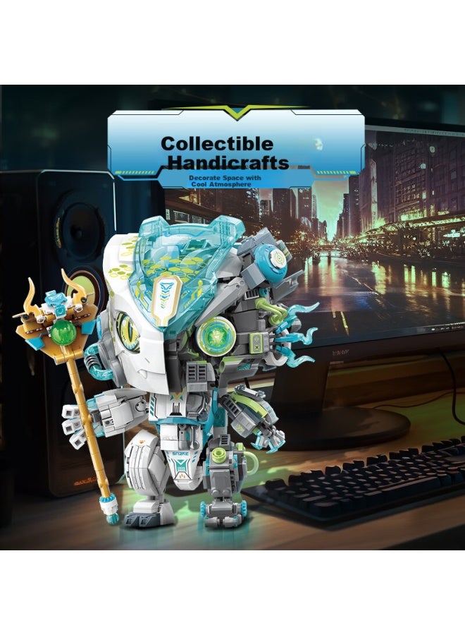 Top Toy China Building Blocks Mechanical Creation Series - Blue Spirit Snake Collectible Building Blocks Assembly Children's Toy Boys Gift - Image 3