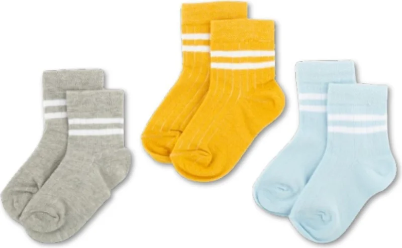 نوفيبيبي 3-Pack Cotton Kids College Socks Baby Unisex Girls Women Boys School Socks, White Black Pink