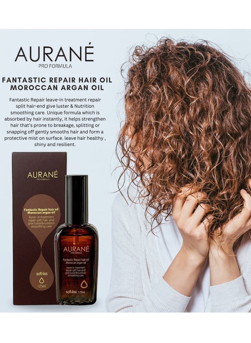 Aurane Moroccan Argan Oil Fantastic Repair Hair Oil 125ML | Revitalize, Repair Split Ends, Add Luster & Nutrition, Smoothing Leave-In Treatment for Healthy and Resilient Hair - Image 3