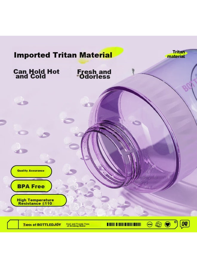 Bottled Joy Large Capacity Sports Water Bottle Cool Tuntun Water Bottle For Men And Women, Plastic Cup For College Students - Image 2