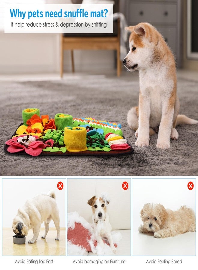 امير سجادة شم للكلاب من أمير، سجادة شم لتشجيع مهارات البحث عن الطعام الطبيعية، وتناول الطعام ببطء، وتخفيف التوتر والتدريب، سجادة شم صغيرة للكلاب، ألعاب ألغاز للكلاب، بني 15 بوصة - Image 2