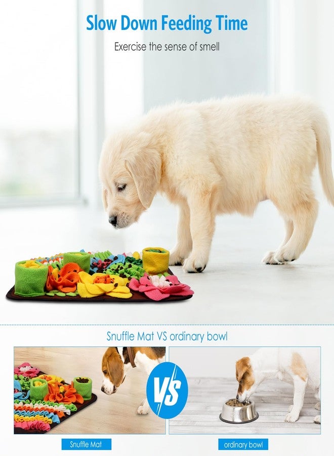 امير سجادة شم للكلاب من أمير، سجادة شم لتشجيع مهارات البحث عن الطعام الطبيعية، وتناول الطعام ببطء، وتخفيف التوتر والتدريب، سجادة شم صغيرة للكلاب، ألعاب ألغاز للكلاب، بني 15 بوصة - Image 3