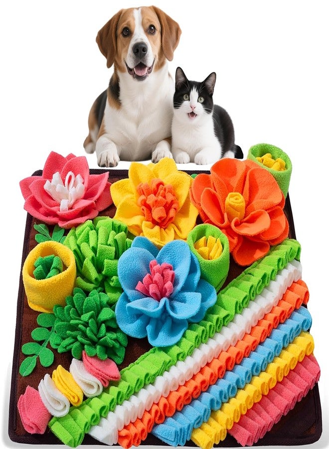 امير سجادة شم للكلاب من أمير، سجادة شم لتشجيع مهارات البحث عن الطعام الطبيعية، وتناول الطعام ببطء، وتخفيف التوتر والتدريب، سجادة شم صغيرة للكلاب، ألعاب ألغاز للكلاب، بني 15 بوصة - Image 1