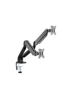 erorex Dual 17"-32" Monitor Arm Aluminum Desk Mount Fits Two Monitor Full Motion Adjustable With Usb 3.0- Vesa/C-Clamp/Grommet/Cable Management  - Image 2
