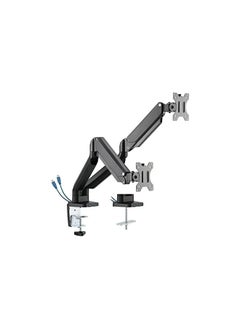 erorex Dual 17"-32" Monitor Arm Aluminum Desk Mount Fits Two Monitor Full Motion Adjustable With Usb 3.0- Vesa/C-Clamp/Grommet/Cable Management  - Image 1