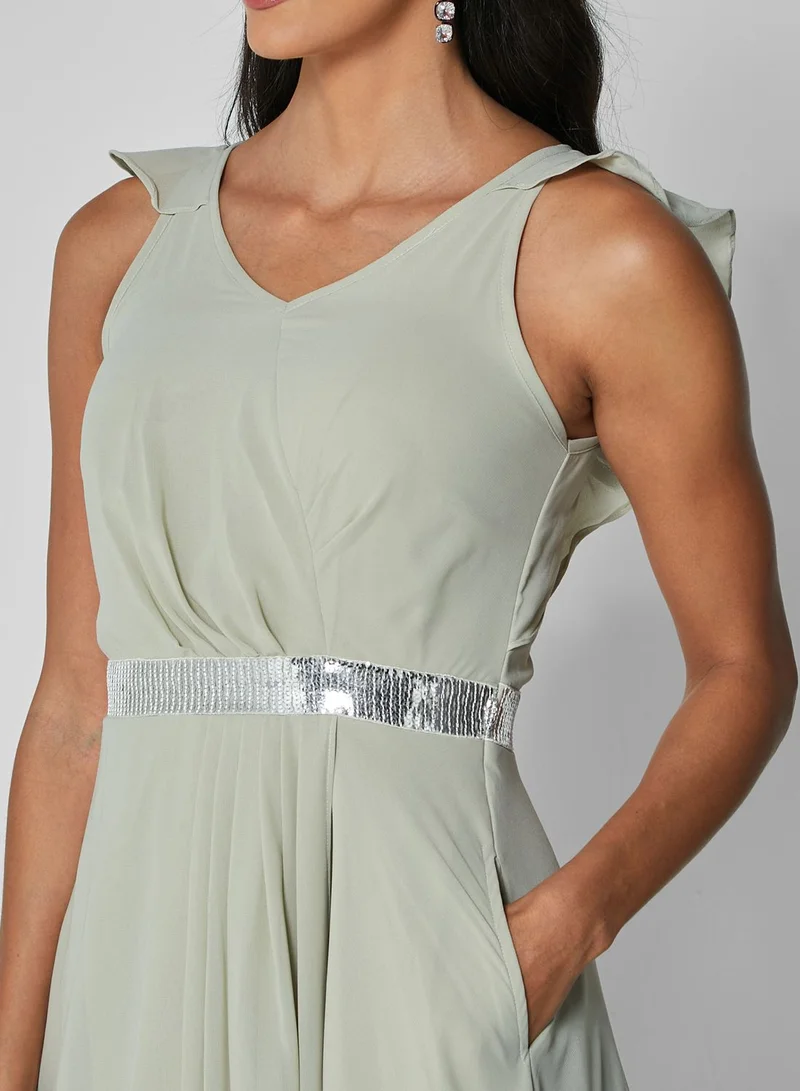 ELLA Pleated A-Line Dress