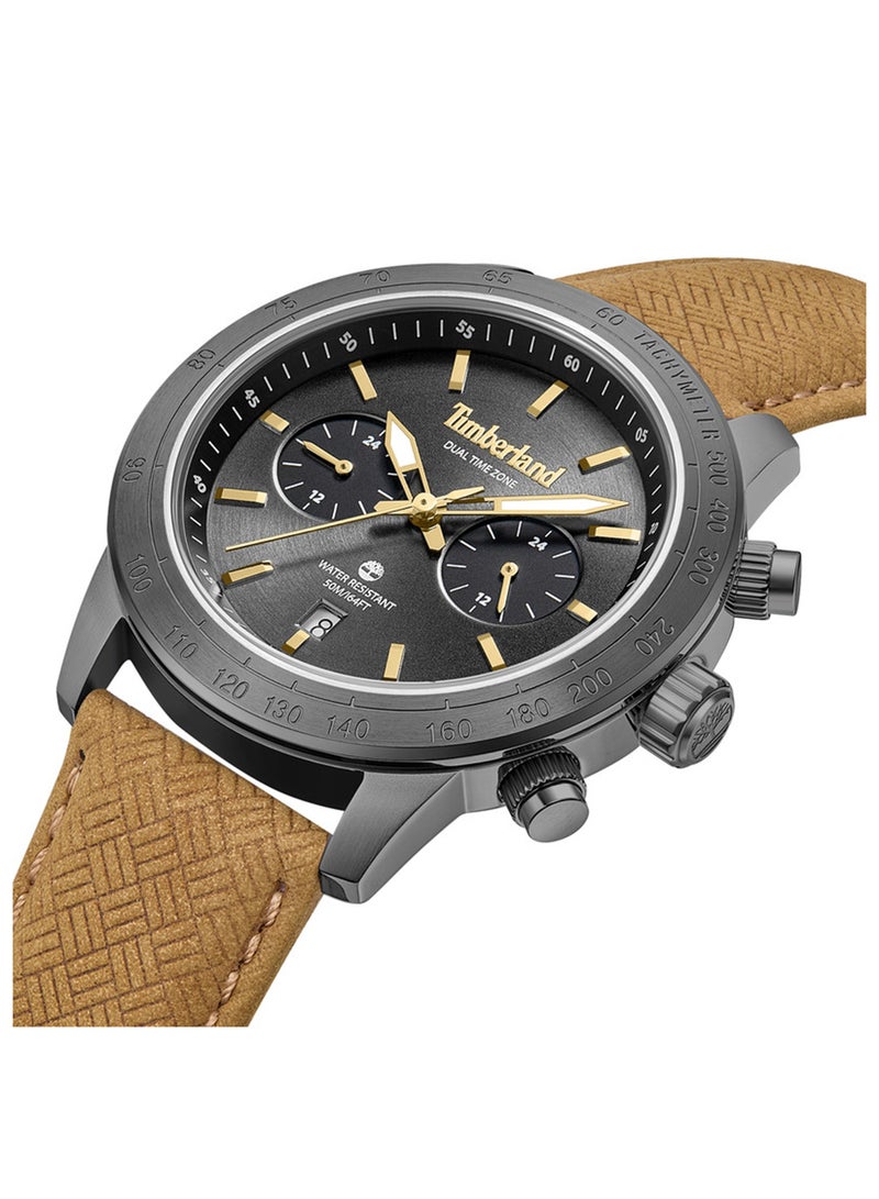 Timberland Men Raynham Blue Dial Leather Strap Multifunction Watch for Men, 44mm - Image 2