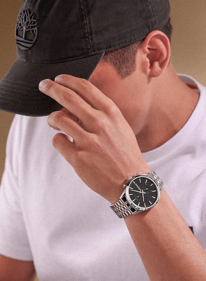 Timberland Men Raynham Blue Dial Leather Strap Multifunction Watch for Men, 44mm - Image 4