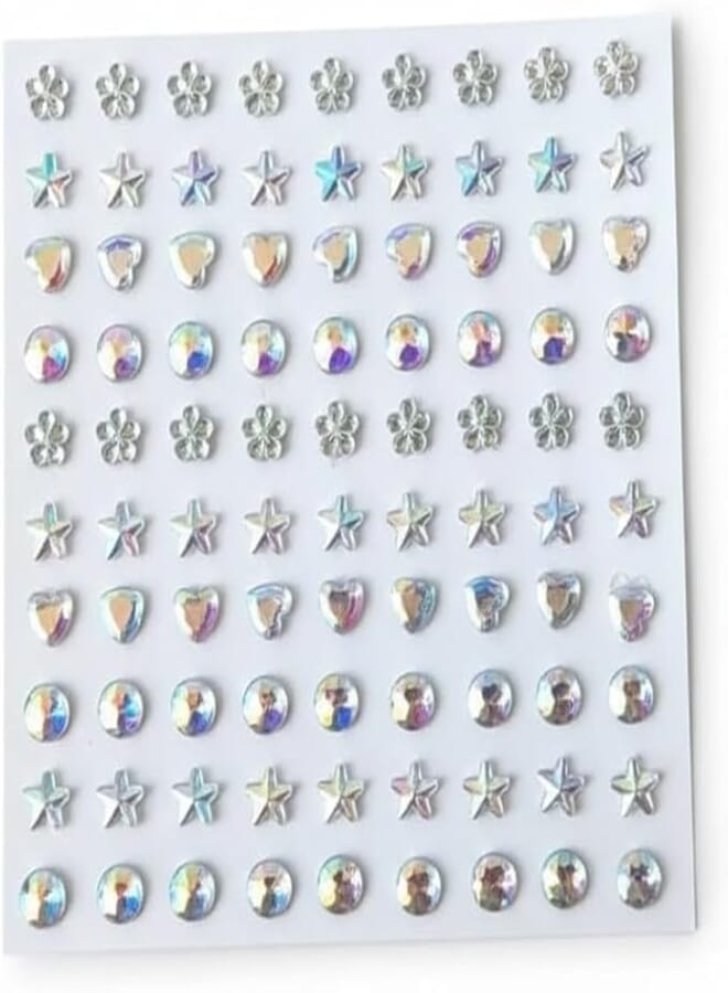 Crystal sheet 3D Glass Gems Round Beads Multi Shape Sparkly Diamonds Jewels Rhinestone for Nail Supplies Shoes Clothes Makeup Crafts Decor