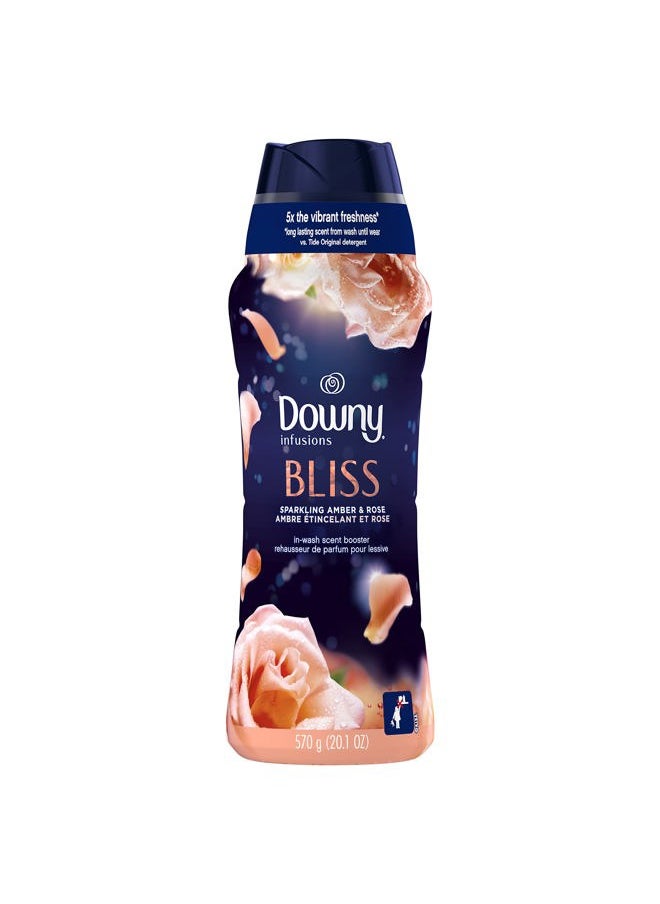 Downy Infusions Laundry Scent Booster Beads for Washer, Bliss, Sparkling Amber & Rose, 20.1 Oz  - Image 1