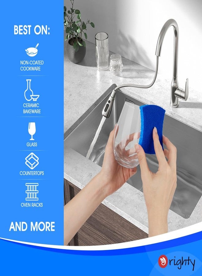 Orighty Non-Scratch Cellulose Scrub Sponges 24 Pack, Kitchen Sponges for Kitchen, Bathroom, and Household, Dual Side Sponge for Dishes, Non-Scratch Sponge Safe on Non-Stick Cookware, Car and More - Image 2