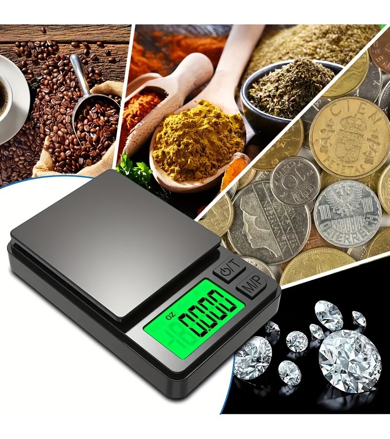 Digital Pocket Scale 1000g By 0.1g Precision Gram Food Jewelry Ounces Grains Scale With Backlit LCD Mini Scale For Travel - Image 1
