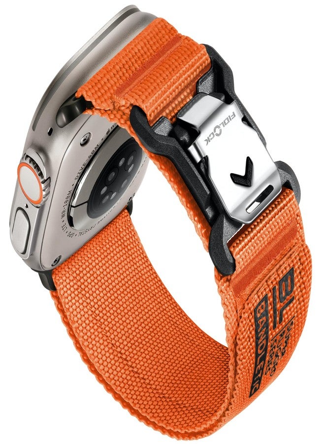 Bandletic سوار Bandletic متوافق مع ساعة Apple Watch Ultra/Ultra 2، متوفر بأحجام 49 مم، 45 مم، 46 مم، 44 مم، و42 مم (3، 2، 1)، مصنوع من النايلون الناعم والمتين، مناسب للرياضة، مزود بإبزيم مغناطيسي، متوافق مع ساعات iWatch Series SE، 10، 9، 8، 7، 6، 5، 4، 3، 2، 1 - Image 1