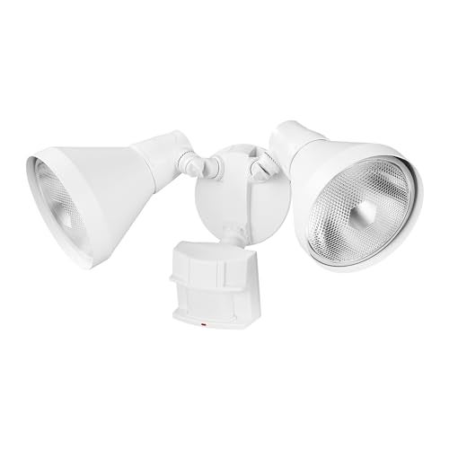 Heath Zenith Globe Electric 17000273 180-Degree 240 W Twin Head White Hardwired Motion Sensor Security Flood Light, Spotlight, Outdoor, Outside House Lights - Image 5