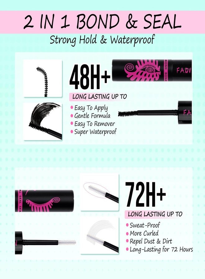 FADVAN Lash Extension Kit Thick Cluster Eyelash Extensions 9-16mm Volume Lash Clusters 100D Individual Eyelashes Kit with Lash Bond And Seal,Remover Tweezers For Beginner (100D, 0.07D, 9-16mm, Kit) - Image 4