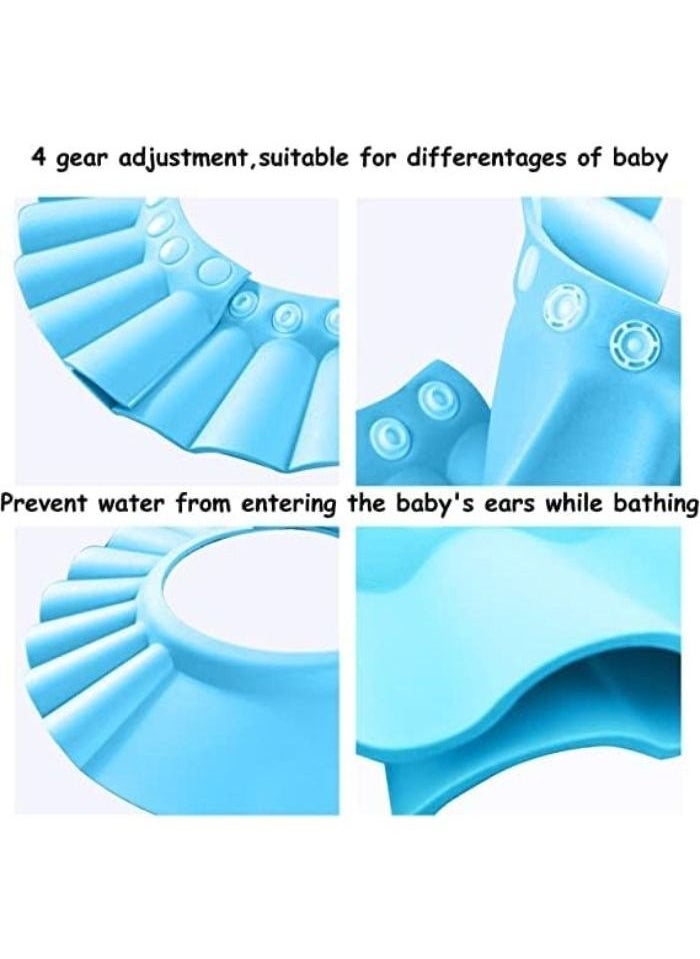 Generic - Baby Protective Shower Cap, Baby Shower Shield, Preventing Shampoo During Bathing and Washing Head, Shampoo Bathing Protector for Children's Safety in the Bathroom (Blue) - Image 1