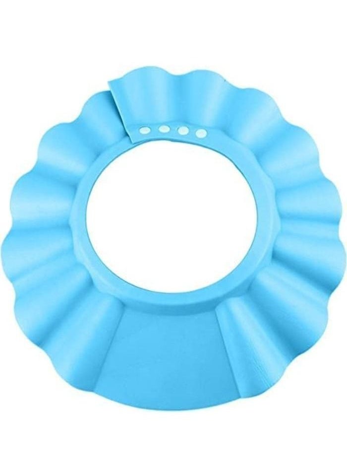 Generic - Baby Protective Shower Cap, Baby Shower Shield, Preventing Shampoo During Bathing and Washing Head, Shampoo Bathing Protector for Children's Safety in the Bathroom (Blue) - Image 1