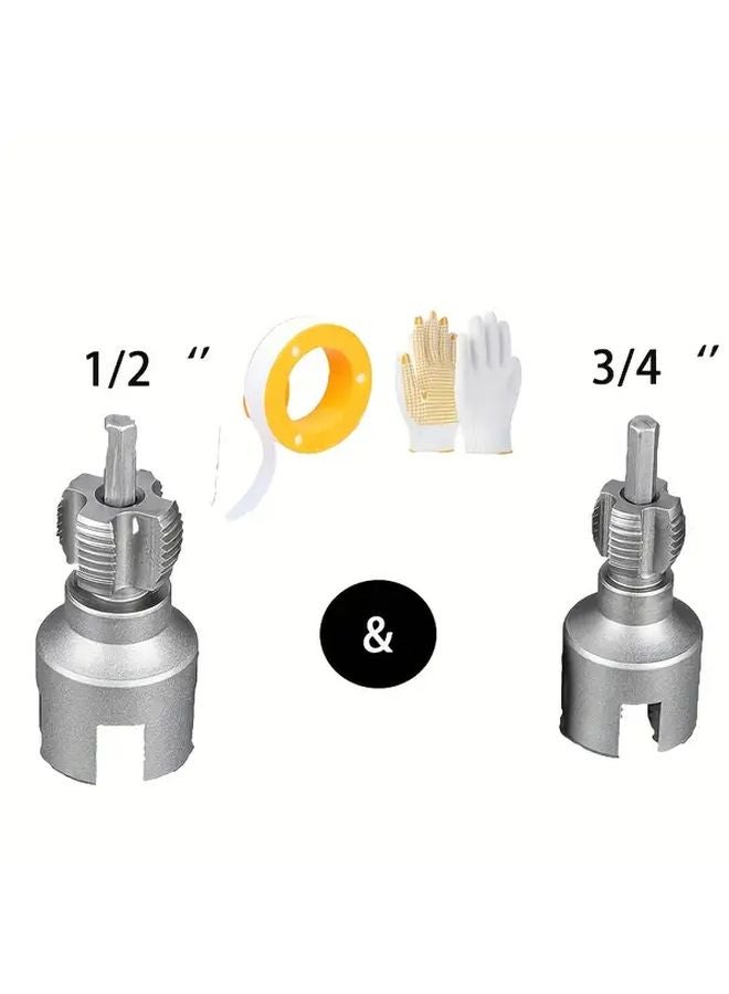 2 Pcs PVC Pipe Threading Kit with Internal External Tool Set for Plumbing DIY - Image 1