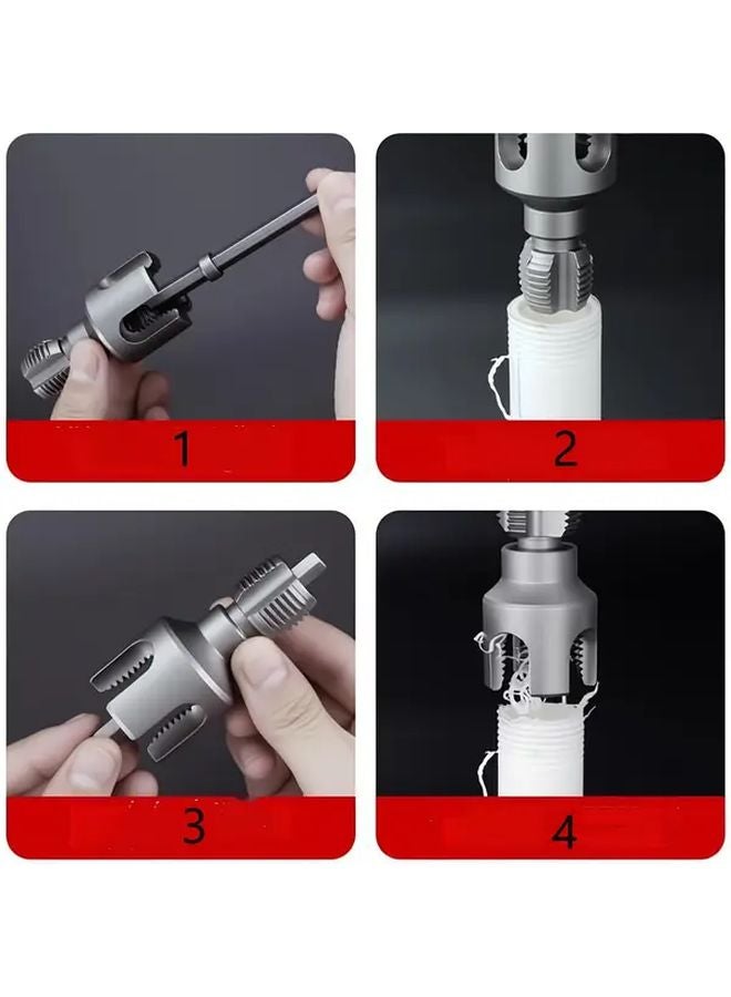 2 Pcs PVC Pipe Threading Kit with Internal External Tool Set for Plumbing DIY - Image 5