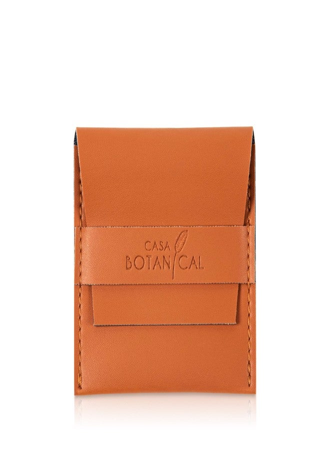 Casa Botanical Leather Pouch, Pocket Cosmetic Bag for Women, Waterproof Makeup Bags, Travel Organizer for Coin Purse, Lipstick, Headphones, Jewelry Accessories - Small Pouches - Image 1