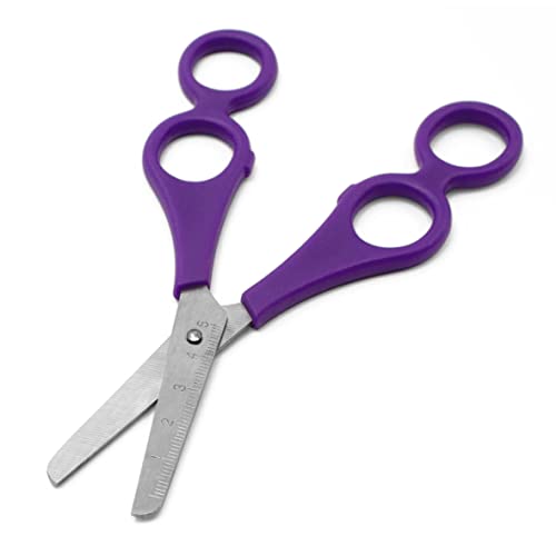 Ashton and Wright - Children's Double Hole Training Scissors - Purple - Right Handed - Pack of 2 - Image 2