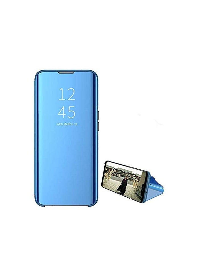 Generic - For Samsung Galaxy Note 8 Clear View Flip Case , Without Sensor , Stand Watching Position , Mirror Full Protection Cover Compatible With Samsung Galaxy Note 8 (6.3’) (Blue) - Image 1