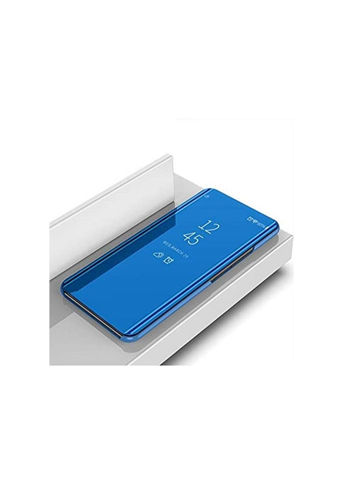 Generic - For Samsung Galaxy Note 8 Clear View Flip Case , Without Sensor , Stand Watching Position , Mirror Full Protection Cover Compatible With Samsung Galaxy Note 8 (6.3’) (Blue) - Image 1
