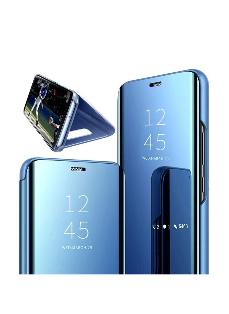 Generic - For Samsung Galaxy Note 8 Clear View Flip Case , Without Sensor , Stand Watching Position , Mirror Full Protection Cover Compatible With Samsung Galaxy Note 8 (6.3’) (Blue) - Image 1