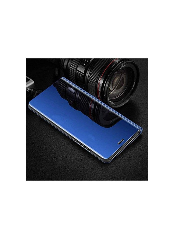 Generic - For Samsung Galaxy Note 8 Clear View Flip Case , Without Sensor , Stand Watching Position , Mirror Full Protection Cover Compatible With Samsung Galaxy Note 8 (6.3’) (Blue) - Image 1