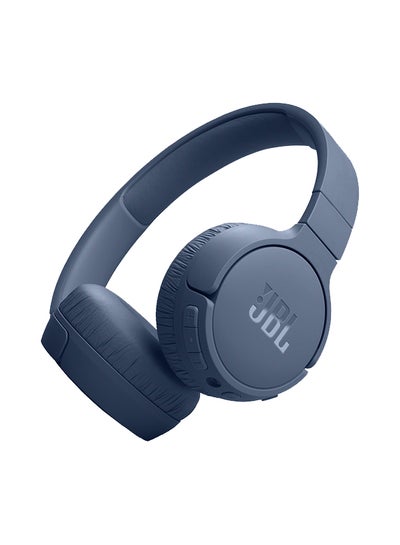 JBL Tune 670 Adaptive Noice Cancelling Wireless On Ear Headphones Pure Bass Sound 5.3 With Le Audio Hands Free Call Plus Voice Aware Multi Point Connection Blue
