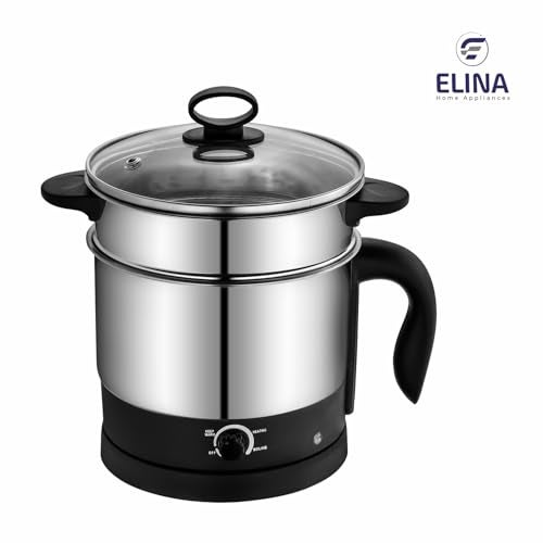 Elina Breakfast Combo EHA-CBFK1, Electric Multi Kettle 1.25L, Sandwich Griller, Wireless Electric Chopper - Image 4