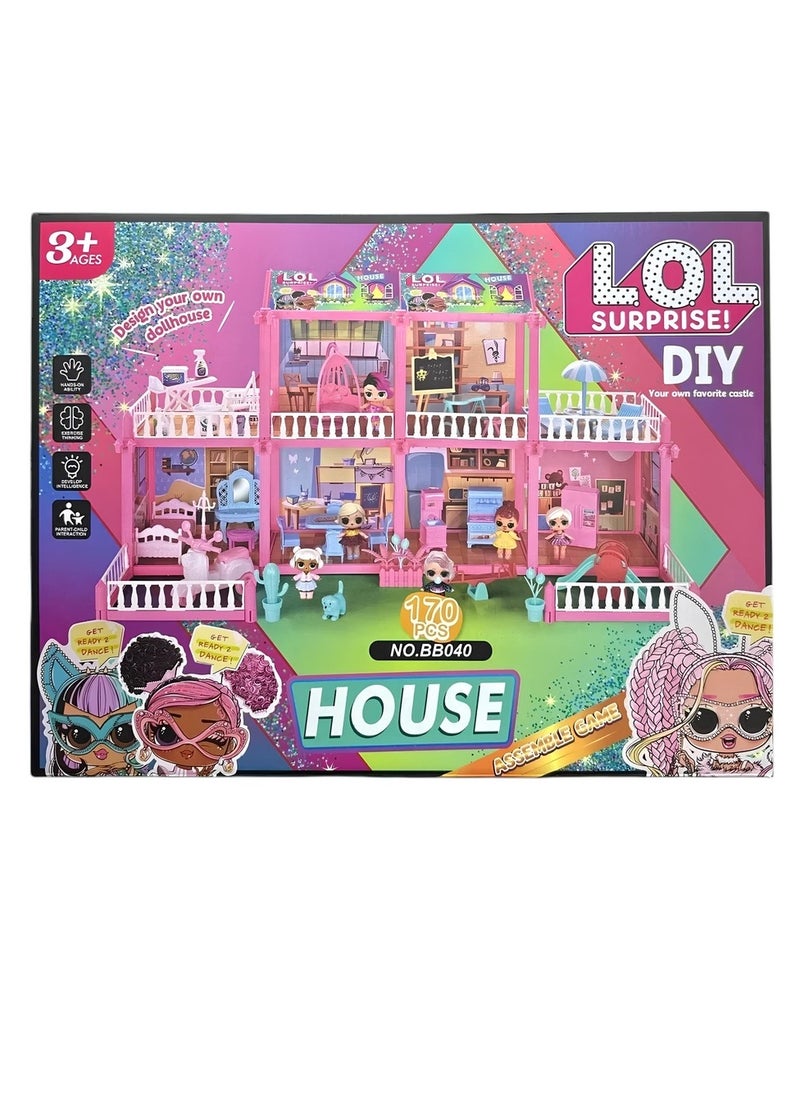 L.O.L. SURPRISE! L.O.L. Surprise! - Fashion Doll House 170 Pieces - BB040  - Image 1