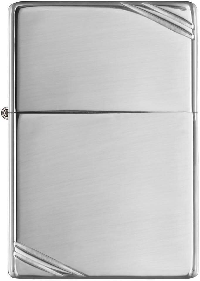 زيبو 1 Zippo Zp-260 عتيق مع خطوط مائلة كروم مصقول - Image 1