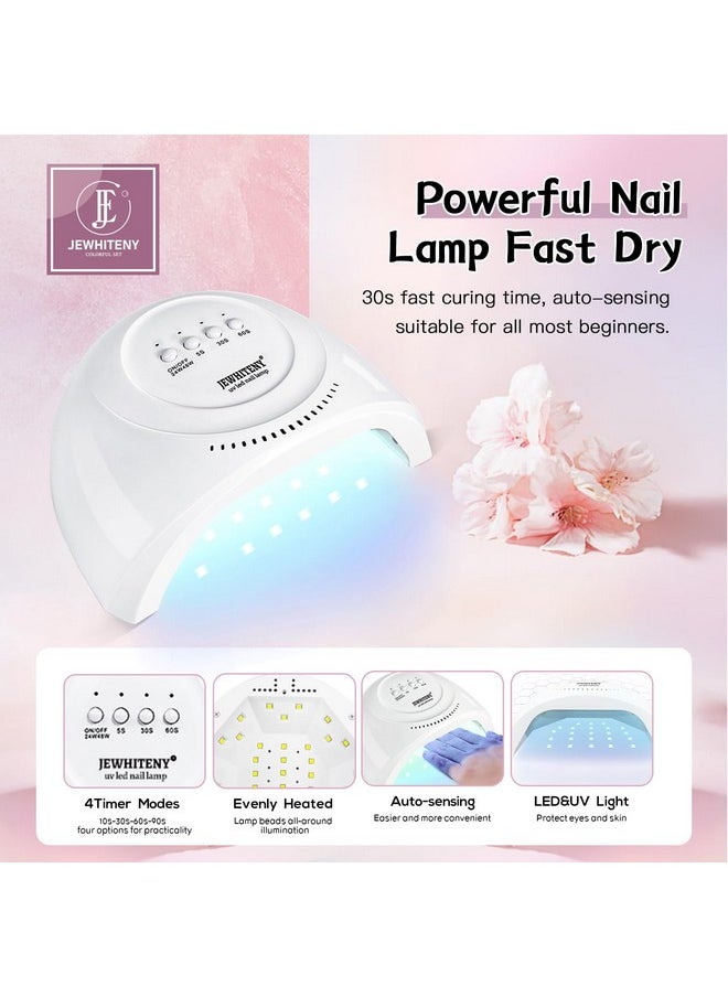 JEWHITENY 27 Colors Gel Nail Polish Kit with U V Light, U V LED Nail Dryer Lamp Curing Gel Nail Polish Set Popular Gel Nail Polish Set DIY at Home, Nail Manicure Tools  - Image 4