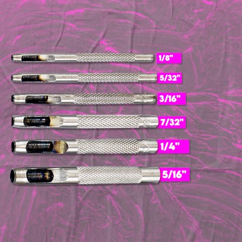 SE 790LP Leather Punch Set - Hollow, 6 Pc - Image 4