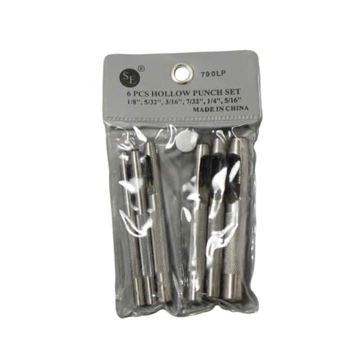 SE 790LP Leather Punch Set - Hollow, 6 Pc - Image 2