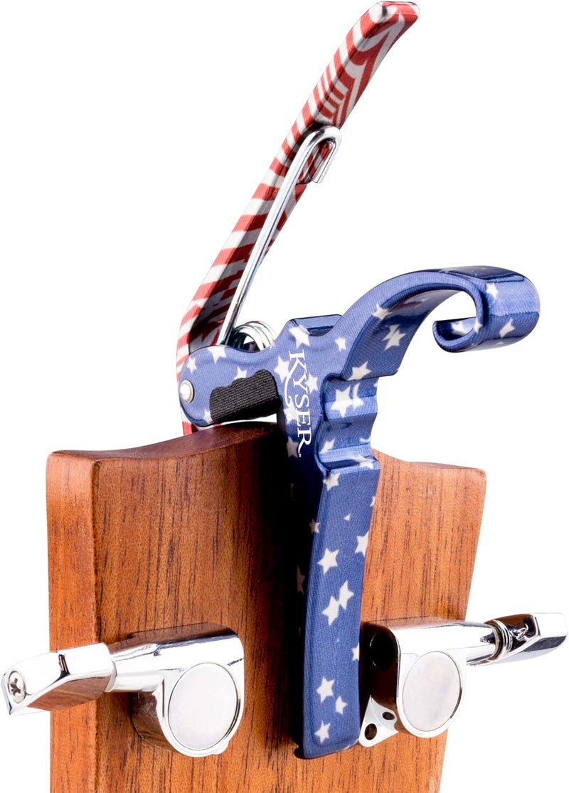 Kyser Musical Products Quick-Change Guitar Capo, KG6STARA, Stars & Stripes - For 6-String Acoustic Guitars, Made in USA, Quality, Strong, Lightweight, Quick & Easy, Innovative, Perfect Fit - Image 4