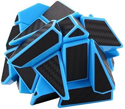 CuberSpeed Cuberspeed Ghost 3x3 Blue Magic Cube 3x3 Ghost 3x3x3 Speed Cube with Black Carbon Fiber Stickers  - Image 2