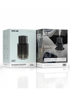 GREEN LION Fragrance Diffuser 140ml Car & Home With 3 Spray Mode & Touch Control / LED Indicator / Up to 4 Hours Working Time / Blue Light Spray in 30 sec / Green Light Spray in 15 min / Purple Light Continuous Spray - Black  - Image 3