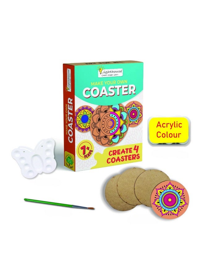 Lighthouse طقم صنع الأكواب من LIGHTHOUSE، أكواب DIY، مجموعة حرفية من 4 أكواب للأطفال من 7 سنوات فما فوق، طقم فن الماندالا مع مجموعة الرسم للأطفال - هدايا للفتيات، طقم DIY للأطفال - Image 1