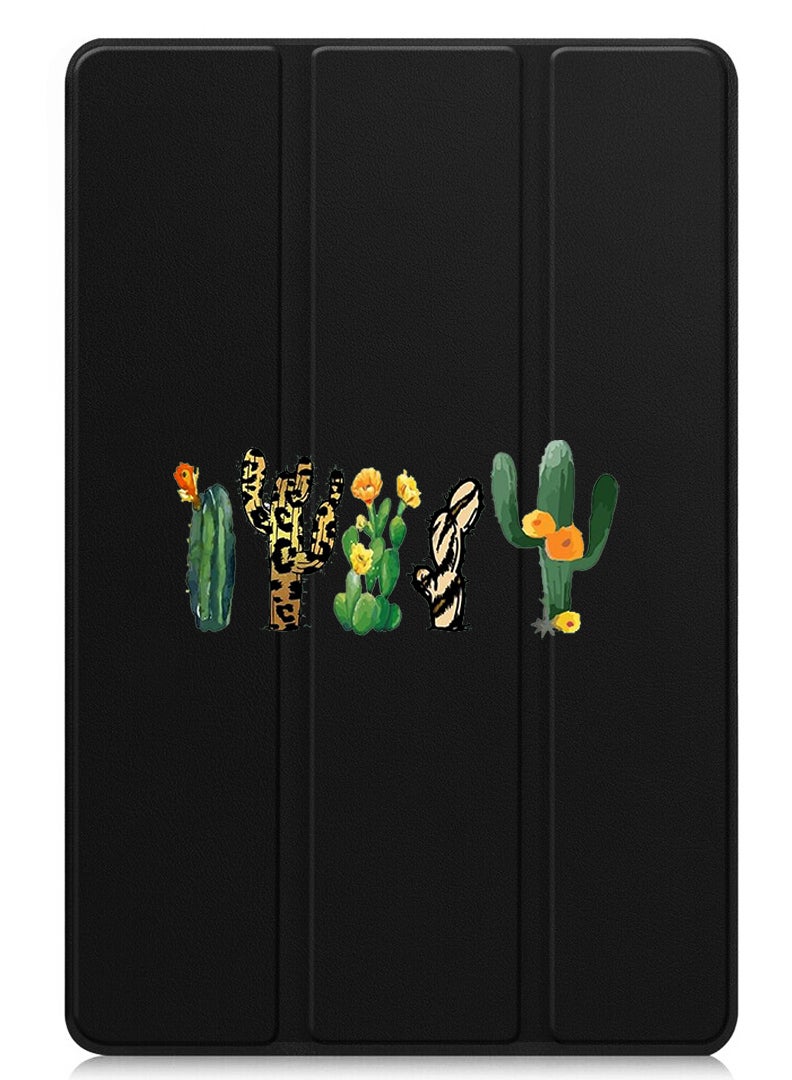 Theodor Protective Flip Case For Lenovo Xiaoxin Pad (2024) With Trifold Stand Auto Wake Sleep Shockproof Cover cactus - Image 1
