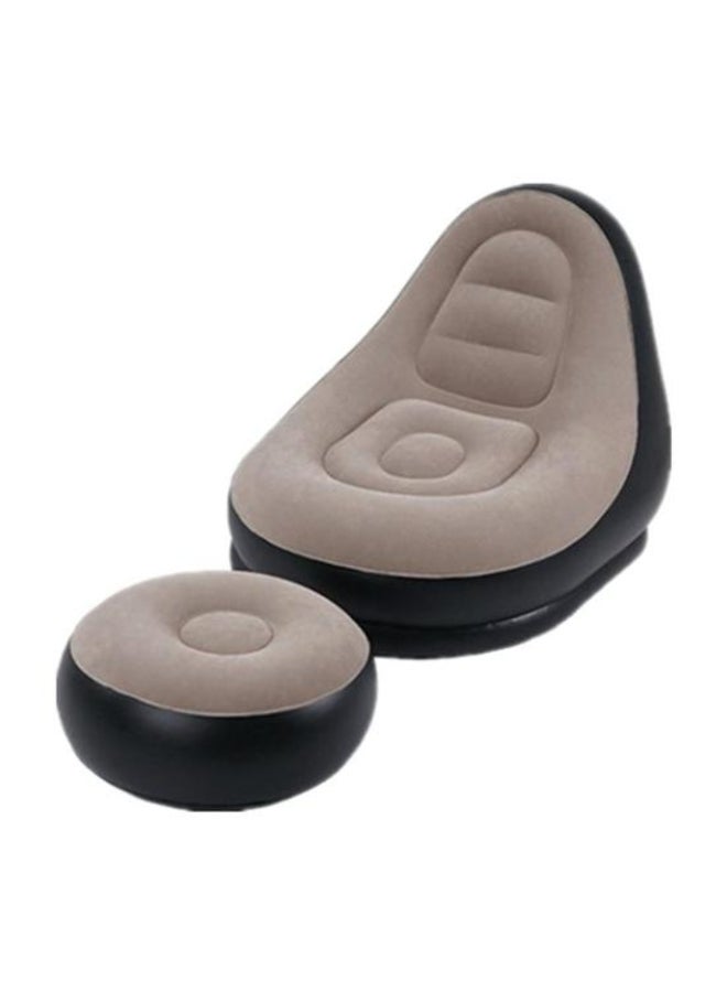 Generic 1 Set Good Lounger Sofa Multi-purpose Inflatable Lazy Couch with Foot Stool 