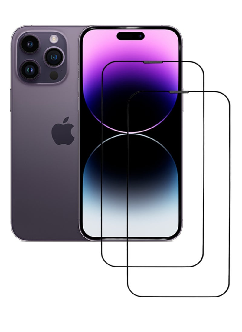 ACLIX 2 Pieces Antistatic ESD Dustproof Premium Quality High Definition Tempered Glass Screen Protector Designed For  iPhone 14 Pro Max - Image 1