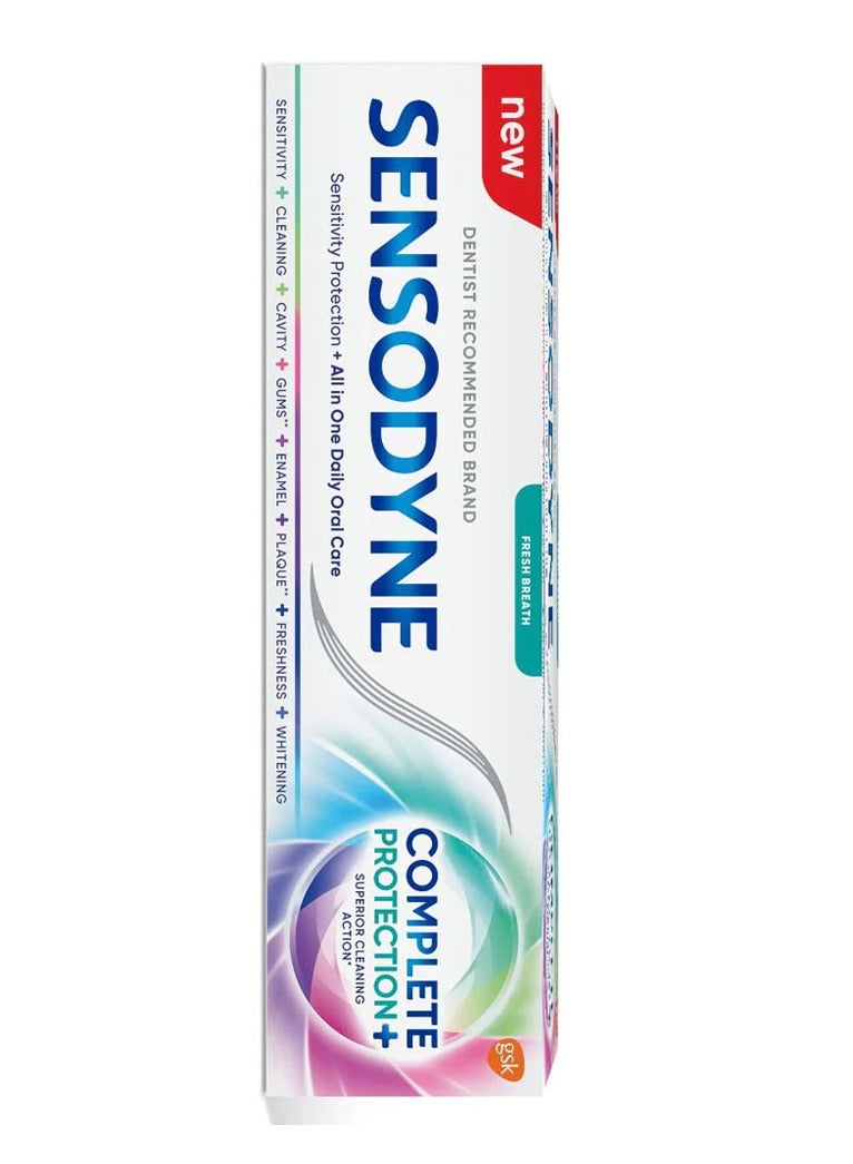 سنسوداين قطعتين من معجون أسنان حماية كاملة، 75 مل 75ملليلتر - Image 3
