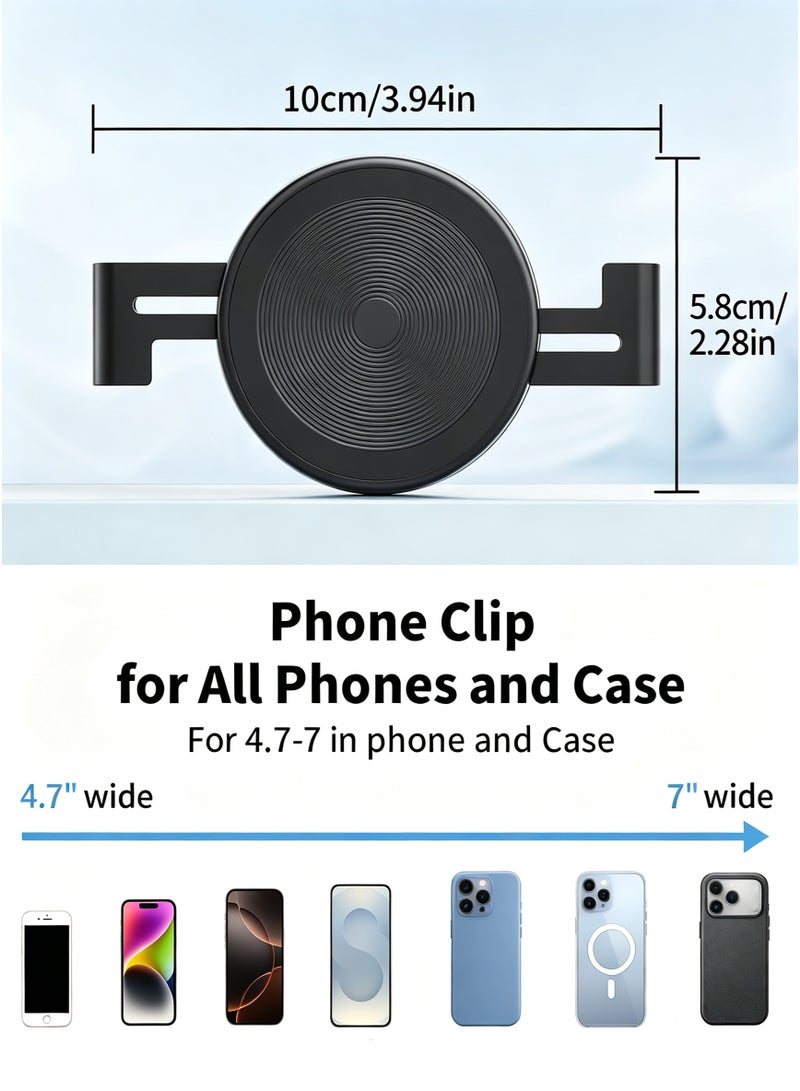 TONEOF Cell Phone Clamp for Magnetic Phone Tripod/Magnetic Car Phone Holder/Magnetic Fill Light, Magnetic Phone Clamp Accessories, Non-magnetic to Magnetic Accessories - Image 4