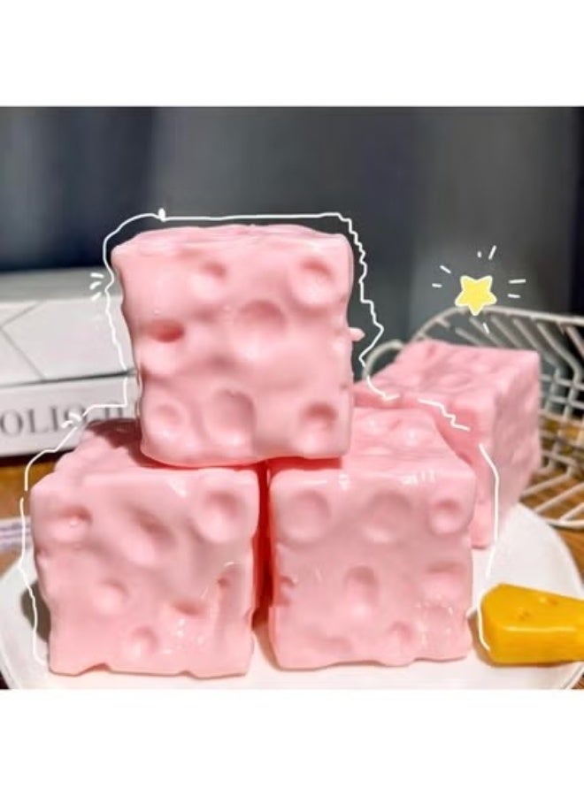 اترجسز Pink Squeeze Cheese Squishy, Soft Novelty Slow Rising Sensory Cheese Stress (Yellow) (Pink-1pcs) - Image 5