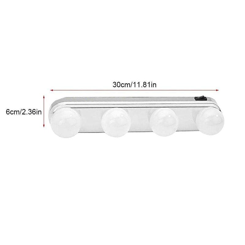 SEAHAVEN SEAHAVEN Glow Light LED Mirror Lights For Make Up Room and Bathroom Mirror Studio Glow Light Cordless 4 LED Bulbs Studio Glow Make Up Light White  - Image 5