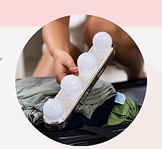 SEAHAVEN SEAHAVEN Glow Light LED Mirror Lights For Make Up Room and Bathroom Mirror Studio Glow Light Cordless 4 LED Bulbs Studio Glow Make Up Light White  - Image 4